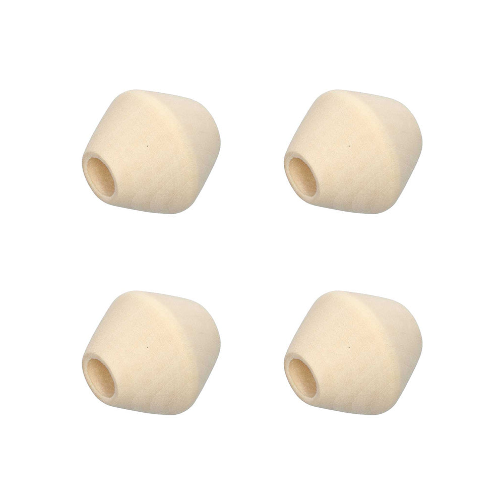 Rico Macramé Houten Kralen 30x30mm Natural - 4 stuks
