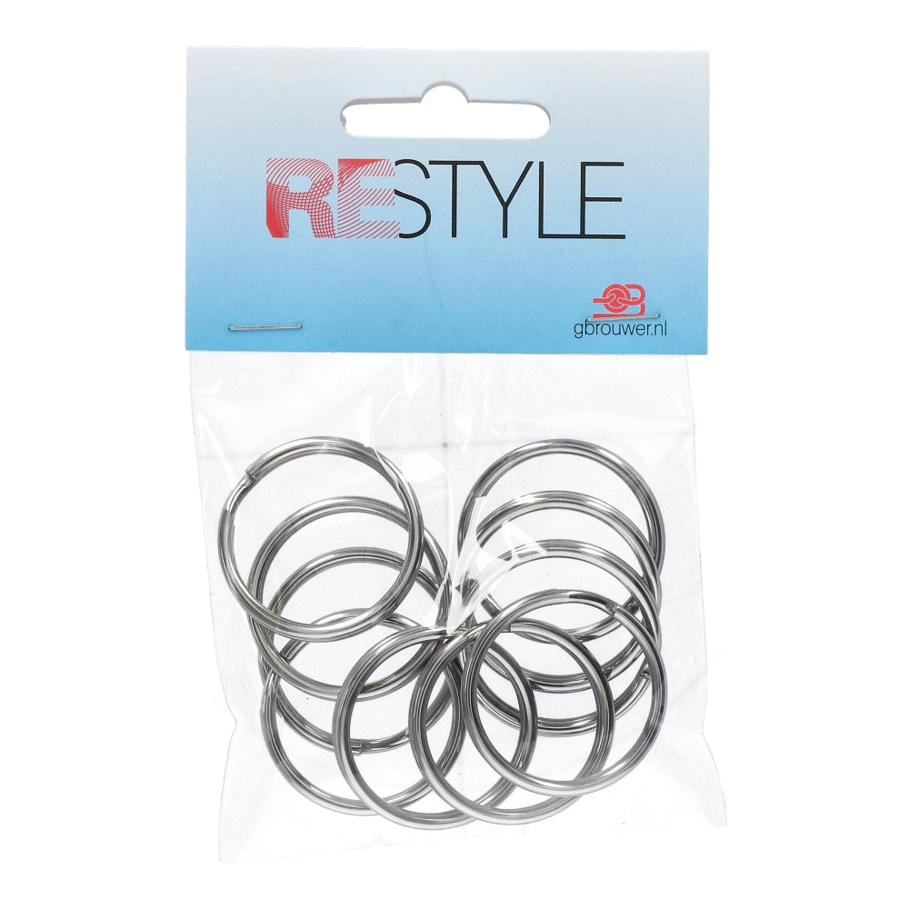 Restyle Sleutelringen 15 mm (10 stuks)