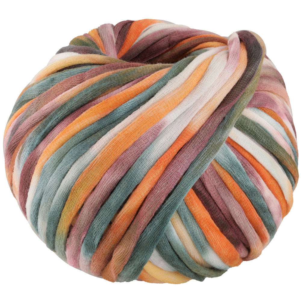 Lana Grossa Gelato 014 Oranje/bes/wit/roze/roze/grijsgroen