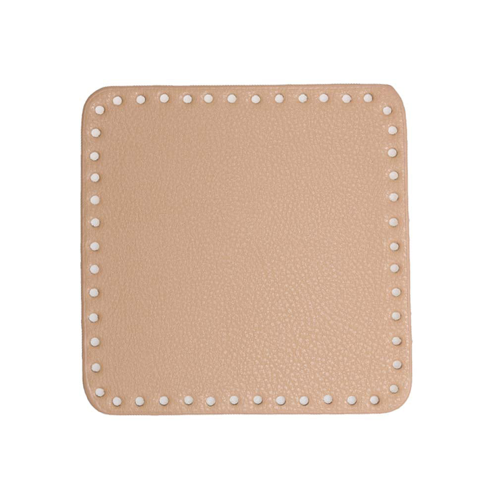 Go Handmade PU Leren Bodem 18x18cm Abrikoos