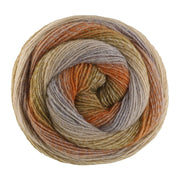 Lana Grossa Gomitolo Gala 4028 Zand-/grijsbeige/roest/oranje/groenoranje/kaki/rietgroen/lichtbeige