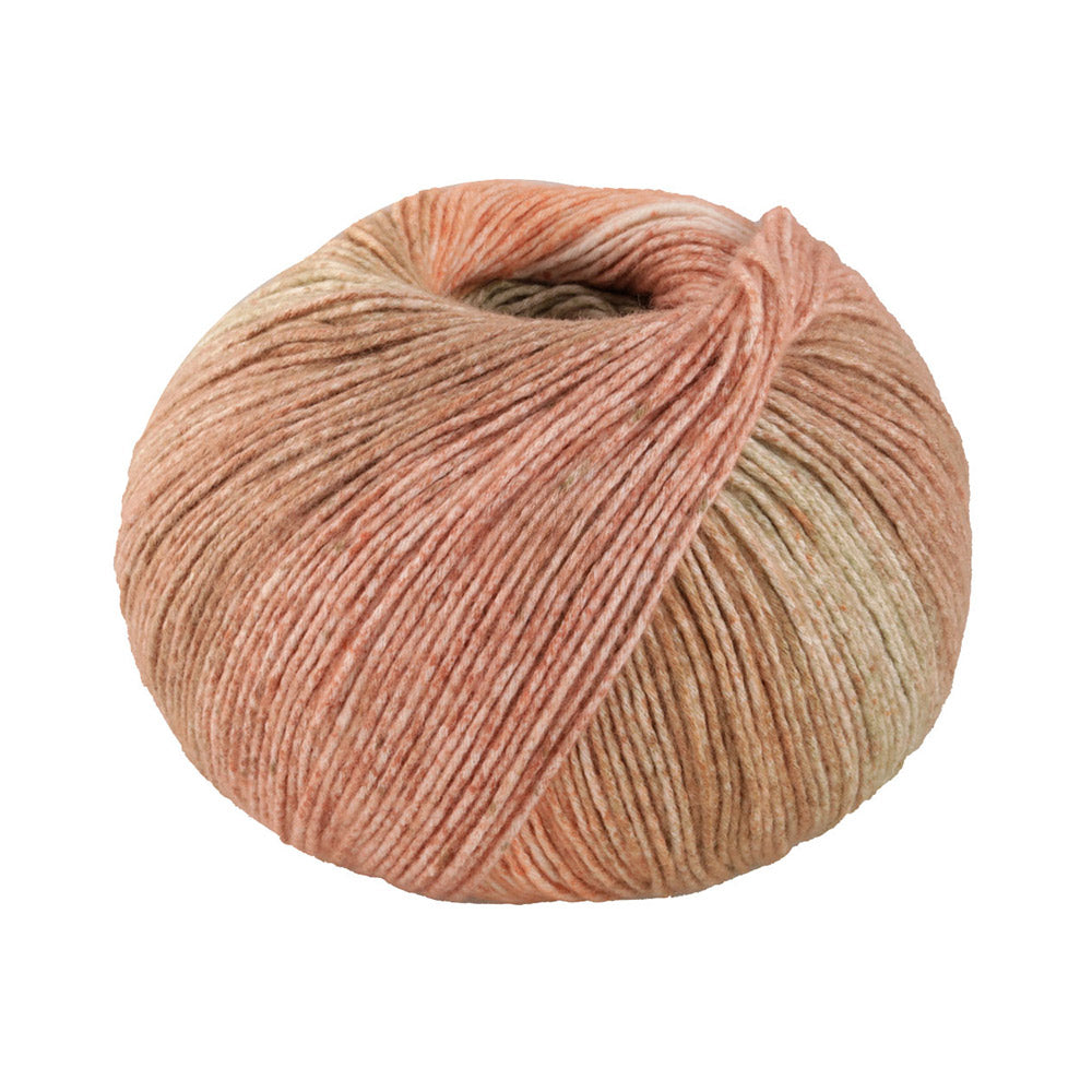 Lana Grossa Gomitolo Mambo 2037 Oranje/Abrikoos/Camel/Zand/Linnen Beige