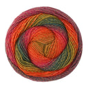Lana Grossa Gomitolo Versione 464 Donkerolijf/-groen/Grijsviolet/Fuchsia/Rood