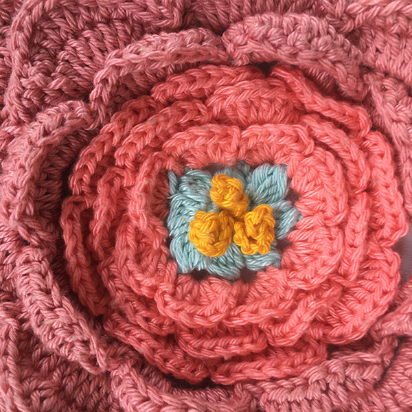Detailfoto — gemaakt met Haakpatroon Flower Mandala