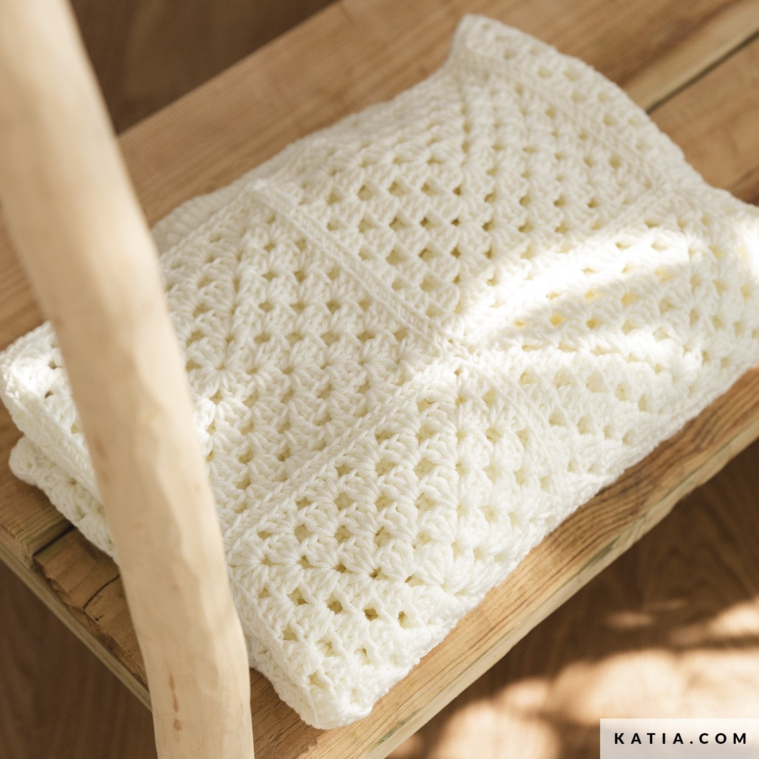 Patroon breien haken baby baby omslagdoek herfst winter kati — gemaakt met Haakpatroon Katia Twist Babydeken (Digital)