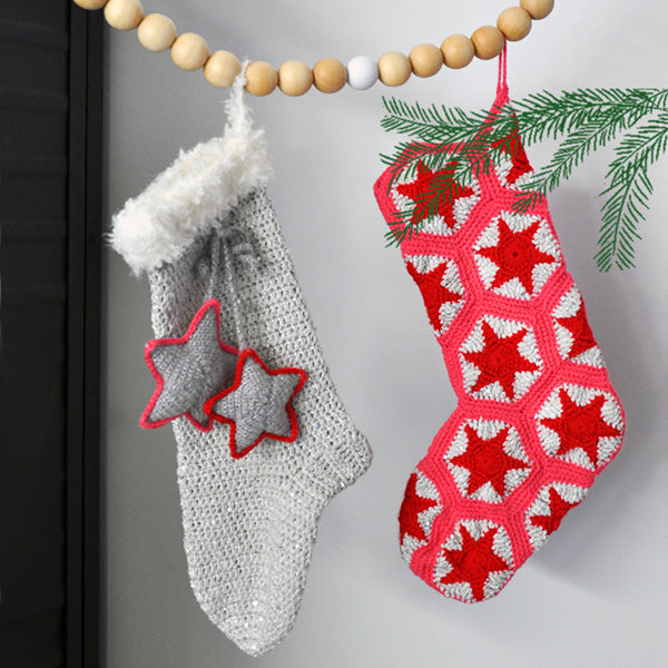 Haakpatroon Paillette kerstsok