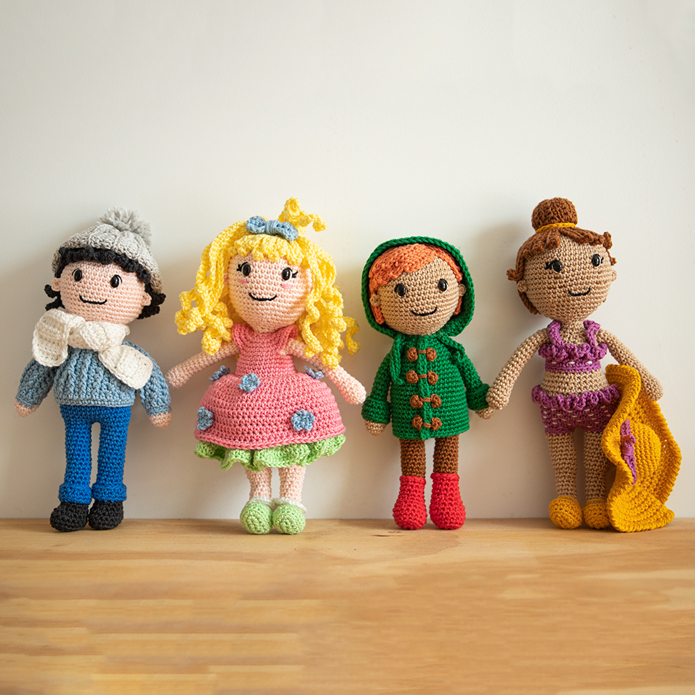 Seizoenen pop — gemaakt met Haakpatroon Vierseizoenen Poppetjes