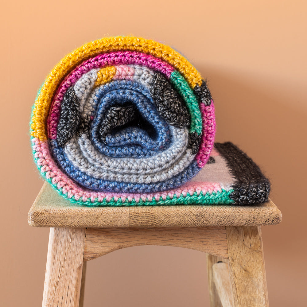 Mosaic window blanket — gemaakt met Haakpatroon Yarn and Colors Mosaic Window Blanket (3)