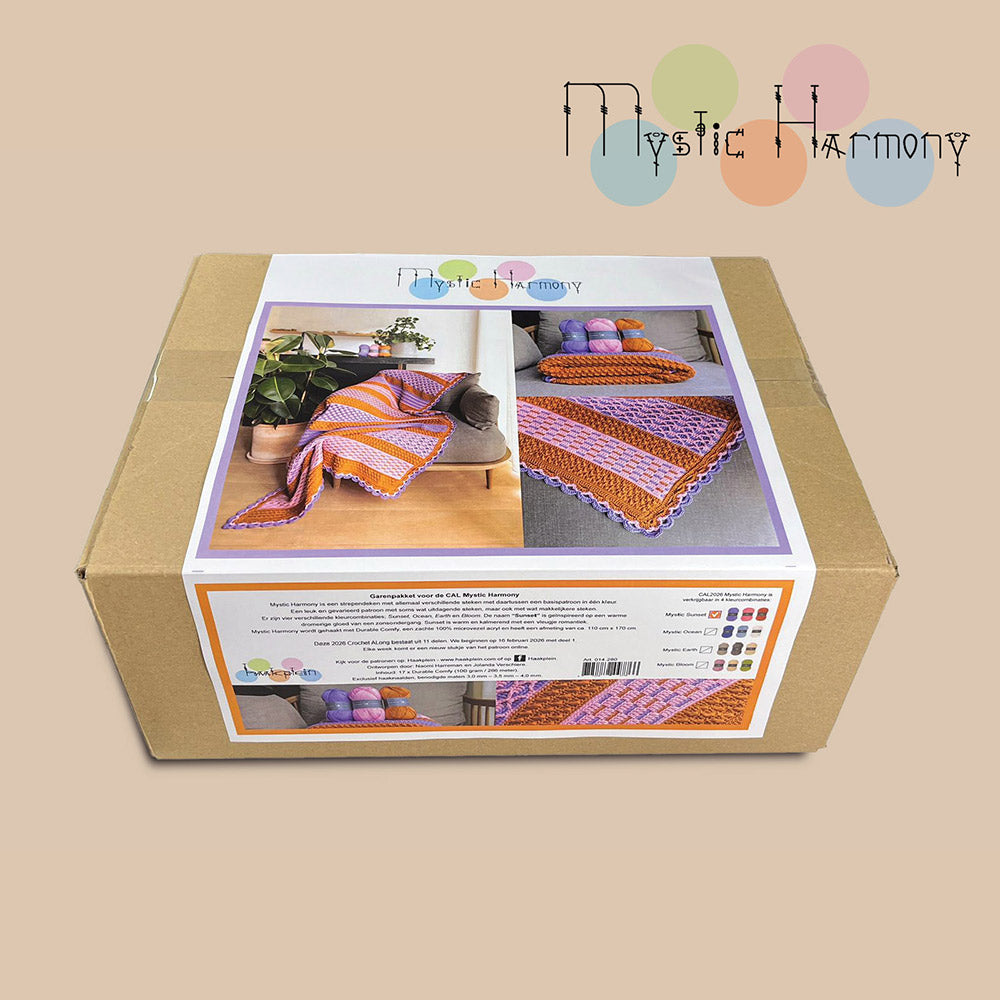 Pkt — gemaakt met Haakplein Haakpakket CAL2026 Mystic Harmony Sunset 014.280