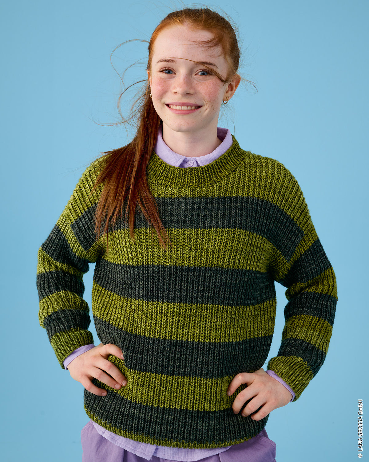 Lana Grossa Kids Nr. 15 model 10 - trui met Cool Wool Big Vintage - sfeerfoto 1