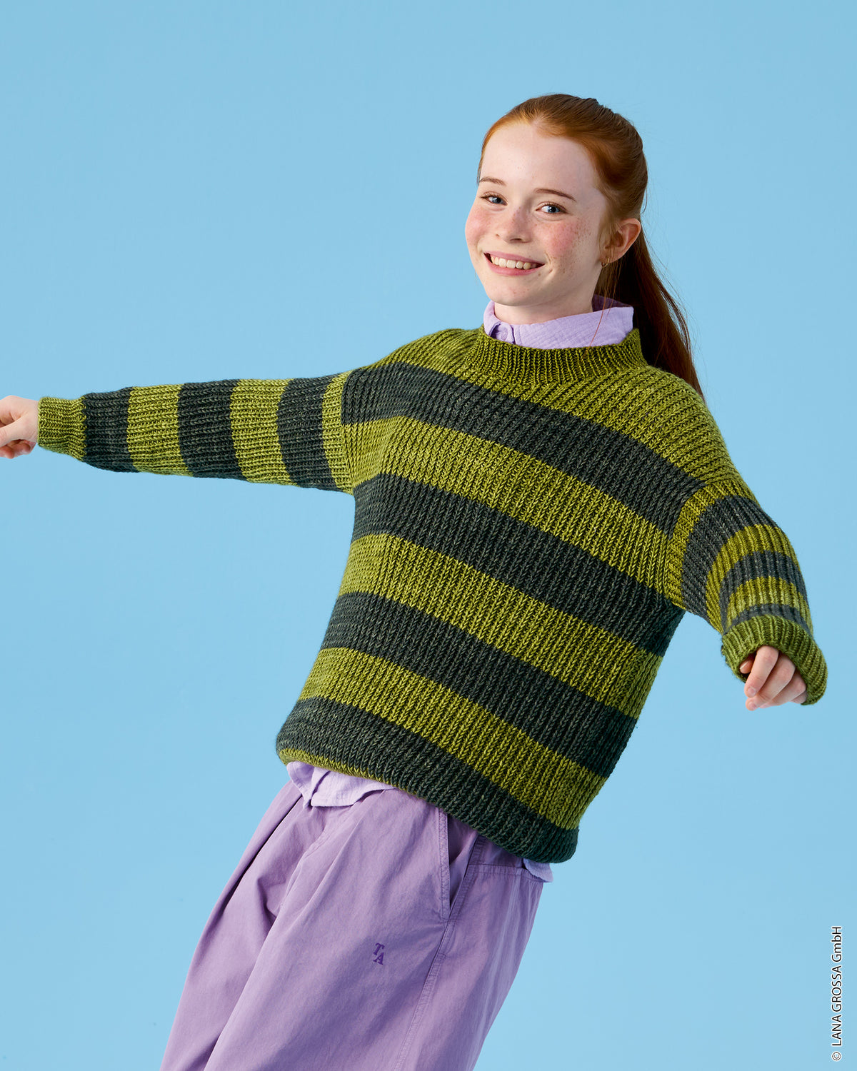 Lana Grossa Kids Nr. 15 model 10 - trui met Cool Wool Big Vintage - sfeerfoto 5