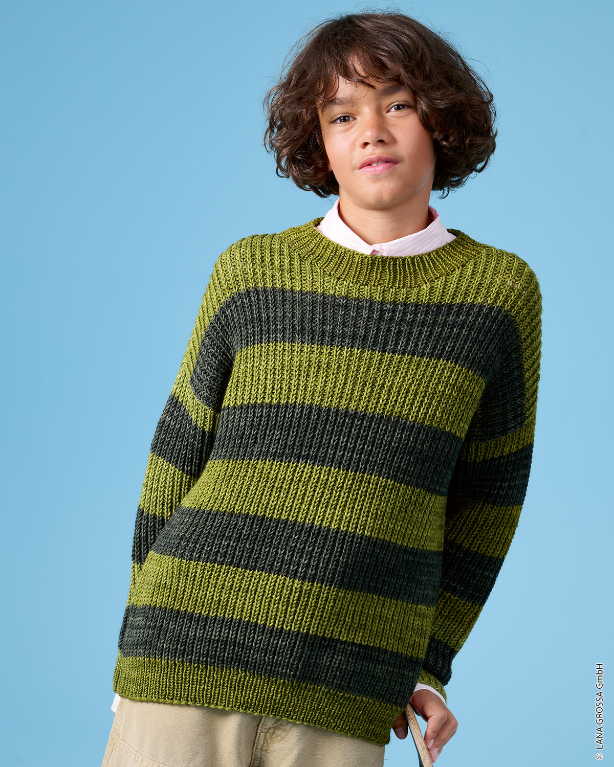 Lana Grossa Kids Nr. 15 model 10 - trui met Cool Wool Big Vintage - sfeerfoto 6
