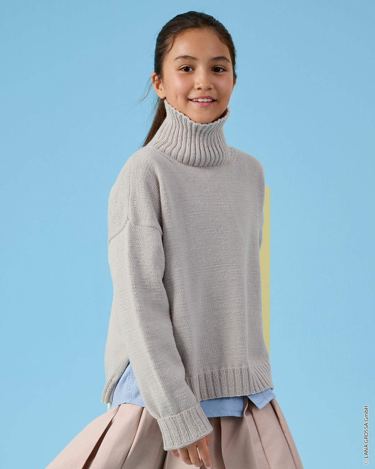 Lana Grossa Kids Nr. 15 model 19 - trui met Cool Wool - sfeerfoto 4