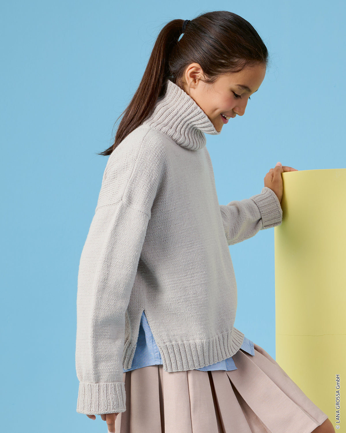 Lana Grossa Kids Nr. 15 model 19 - trui met Cool Wool - sfeerfoto 5