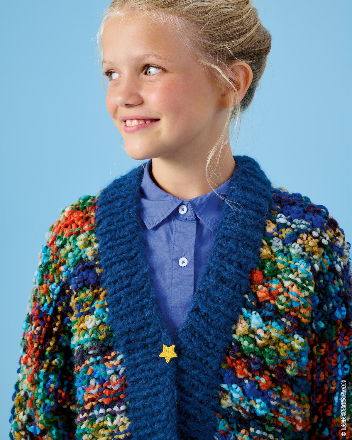 Lana Grossa Kids Nr. 15 model 9 - vest met Crazy en Baby Furry - sfeerfoto 4