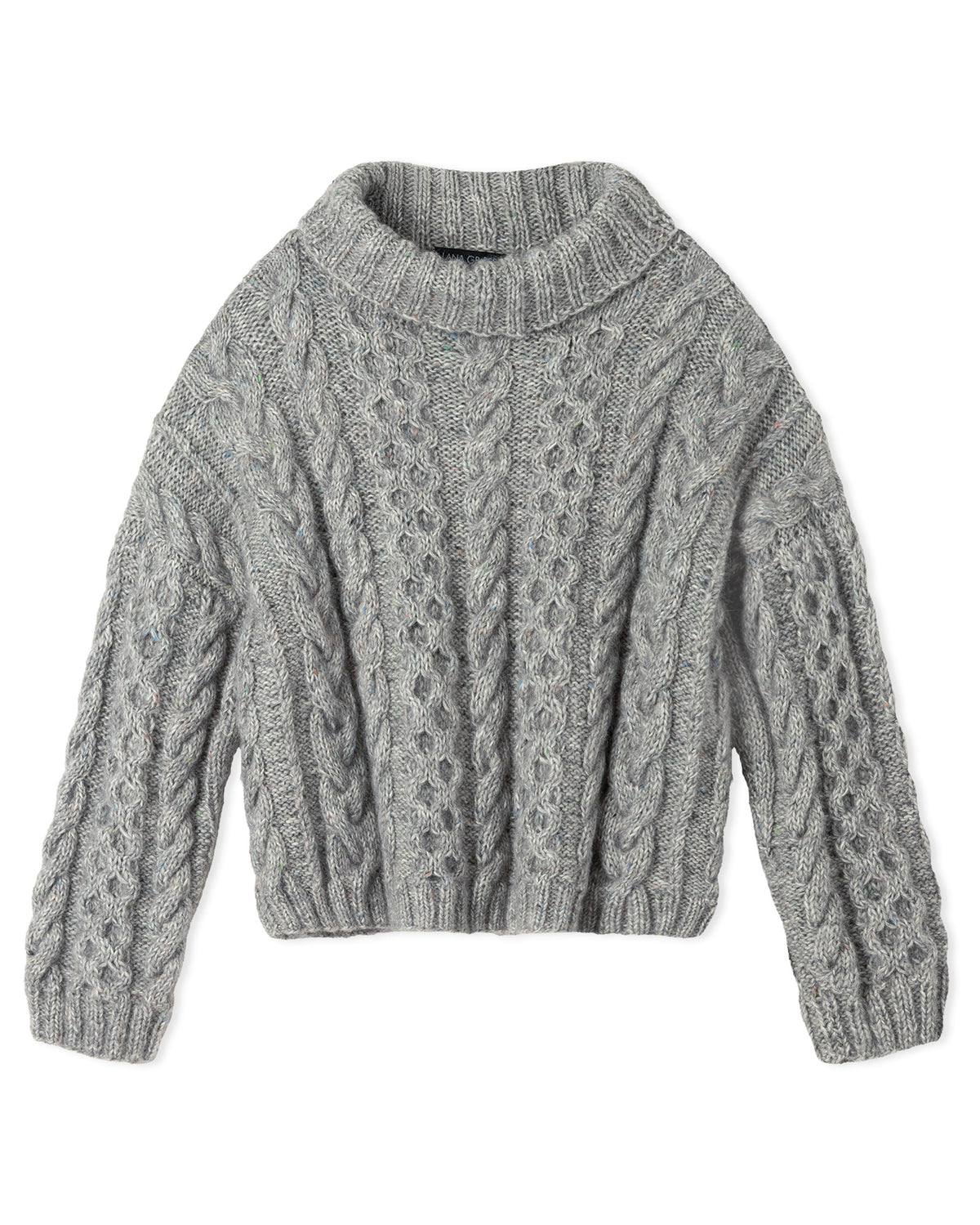 Lana Grossa Nordic Knits Nr. 5 Scandic Living - aranpullover in Natural Alpaca Pelo en Natural Superkid Tweed - sfeerfoto 2