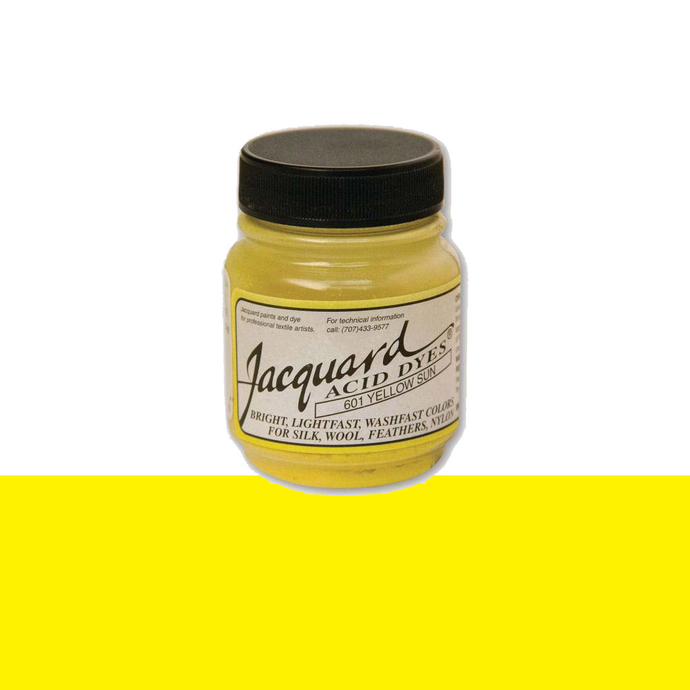 Jacquard Wolverf 601 Sun Yellow - potje geconcentreerde Acid Dye wolverf in kleur 601 Sun Yellow