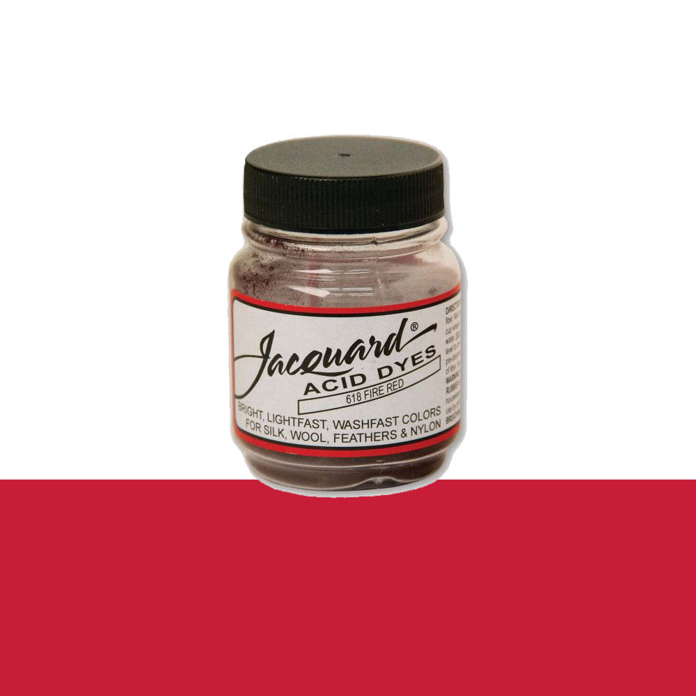Jacquard Wolverf 618 Fire Red - potje geconcentreerde Acid Dye wolverf in kleur 618 Fire Red