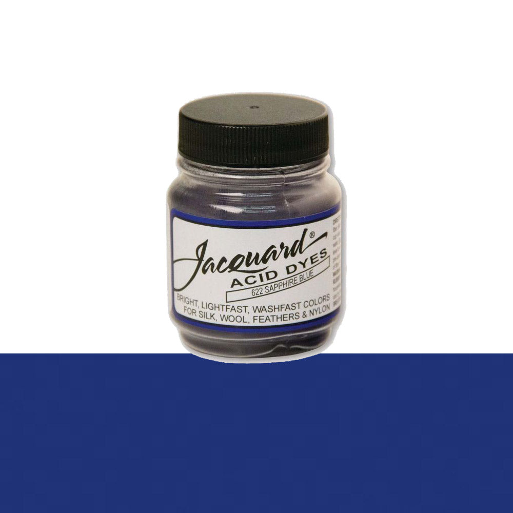 Jacquard Wolverf 622 Sapphire Blue - potje geconcentreerde Acid Dye wolverf in kleur 622 Sapphire Blue