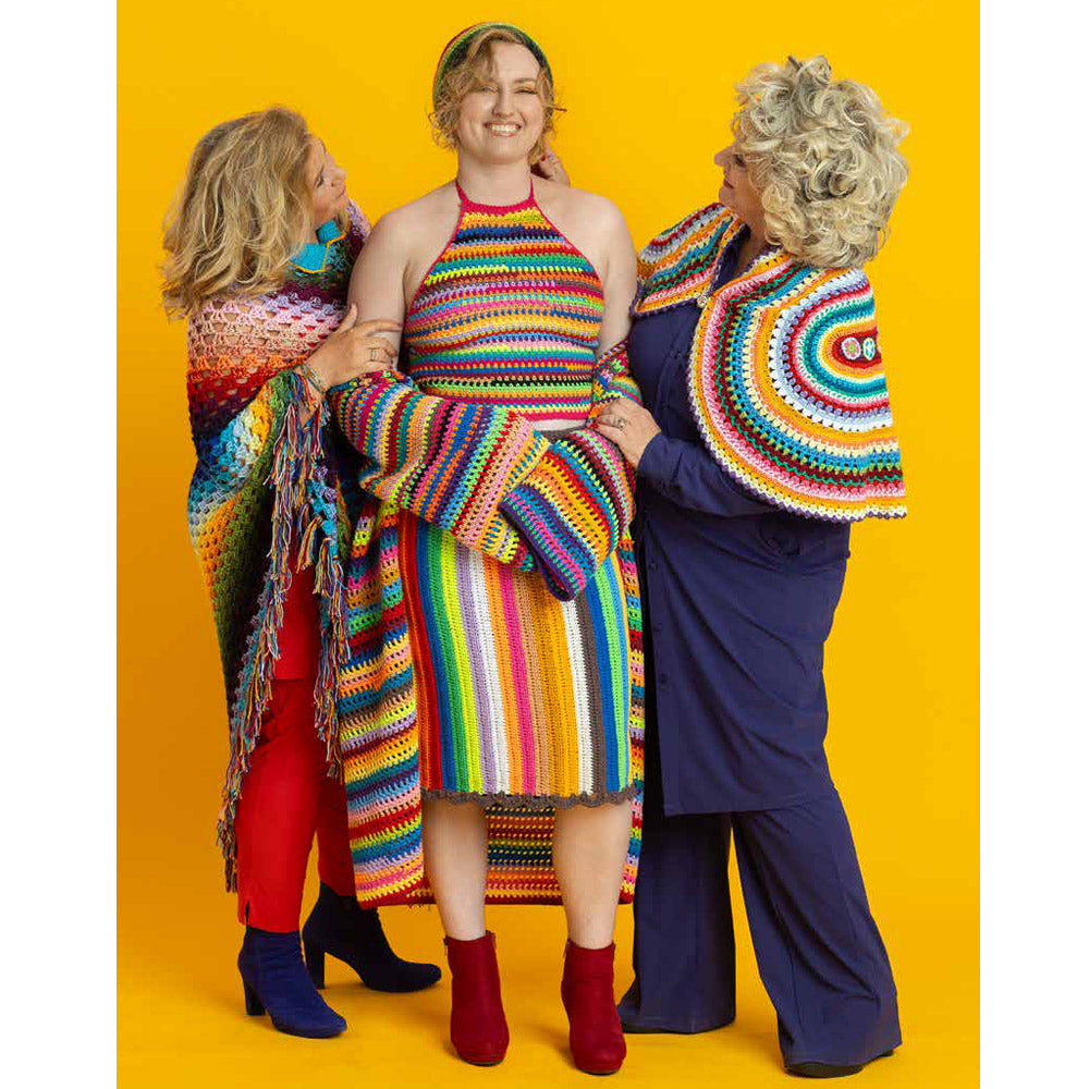 Karin bloemen strepenfeesttop — gemaakt met Karin Bloemen Rok Garenpakket