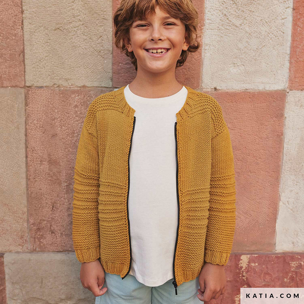 Patroon breien haken kinderen jas lente zomer katia — gemaakt met Katia Alabama (3)