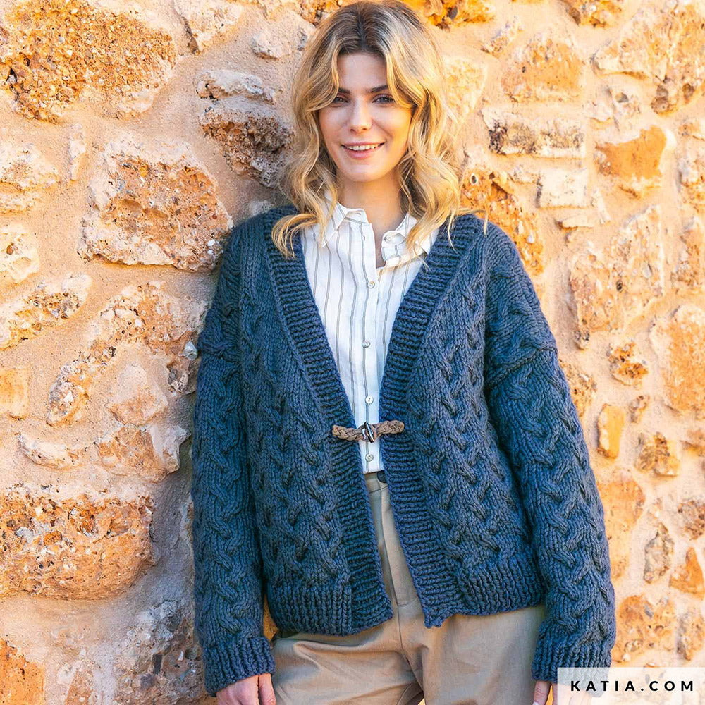 Patroon breien haken dames jas herfst winter katia — gemaakt met Katia Big Merino (8)