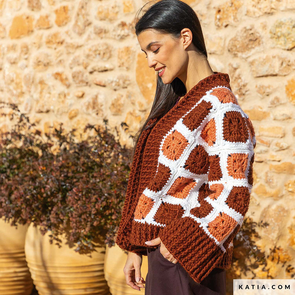 Patroon breien haken dames jas herfst winter katia — gemaakt met Katia Big Merino (2)
