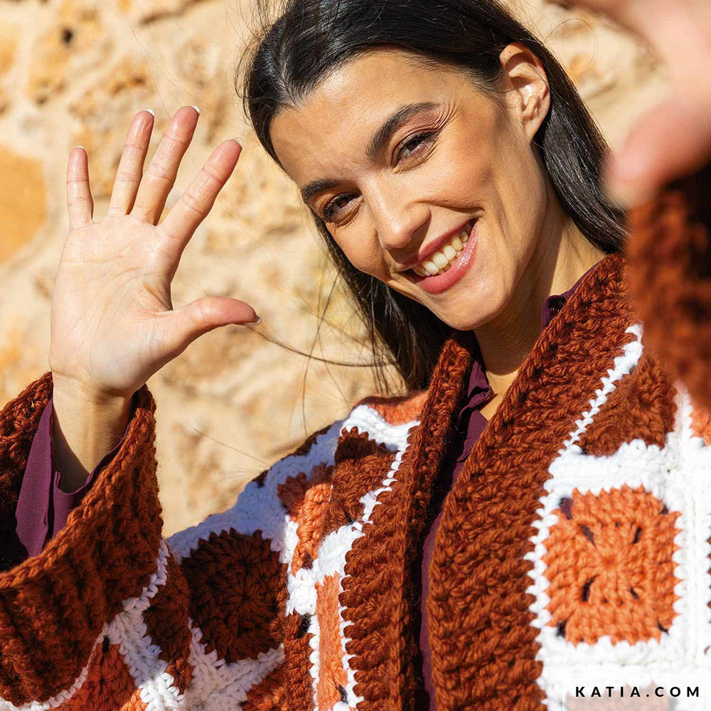 Patroon breien haken dames jas herfst winter katia — gemaakt met Katia Big Merino (6)