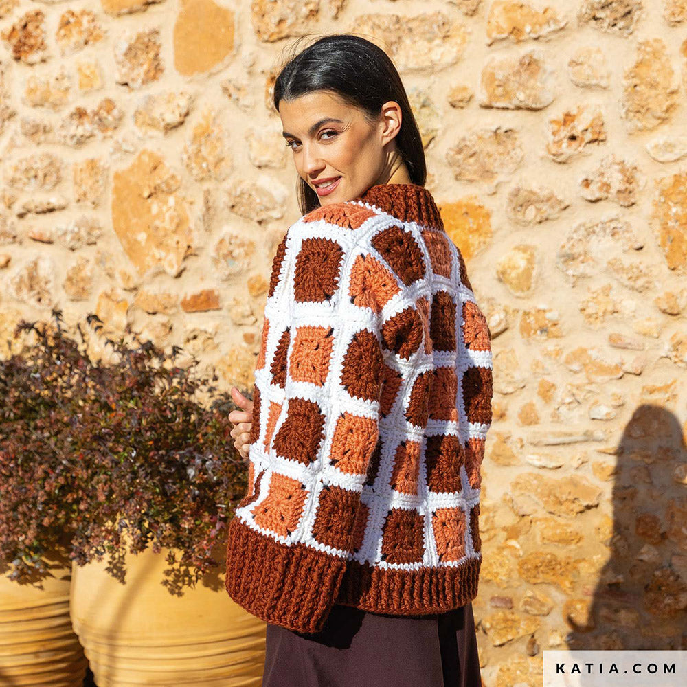 Patroon breien haken dames jas herfst winter katia — gemaakt met Katia Big Merino