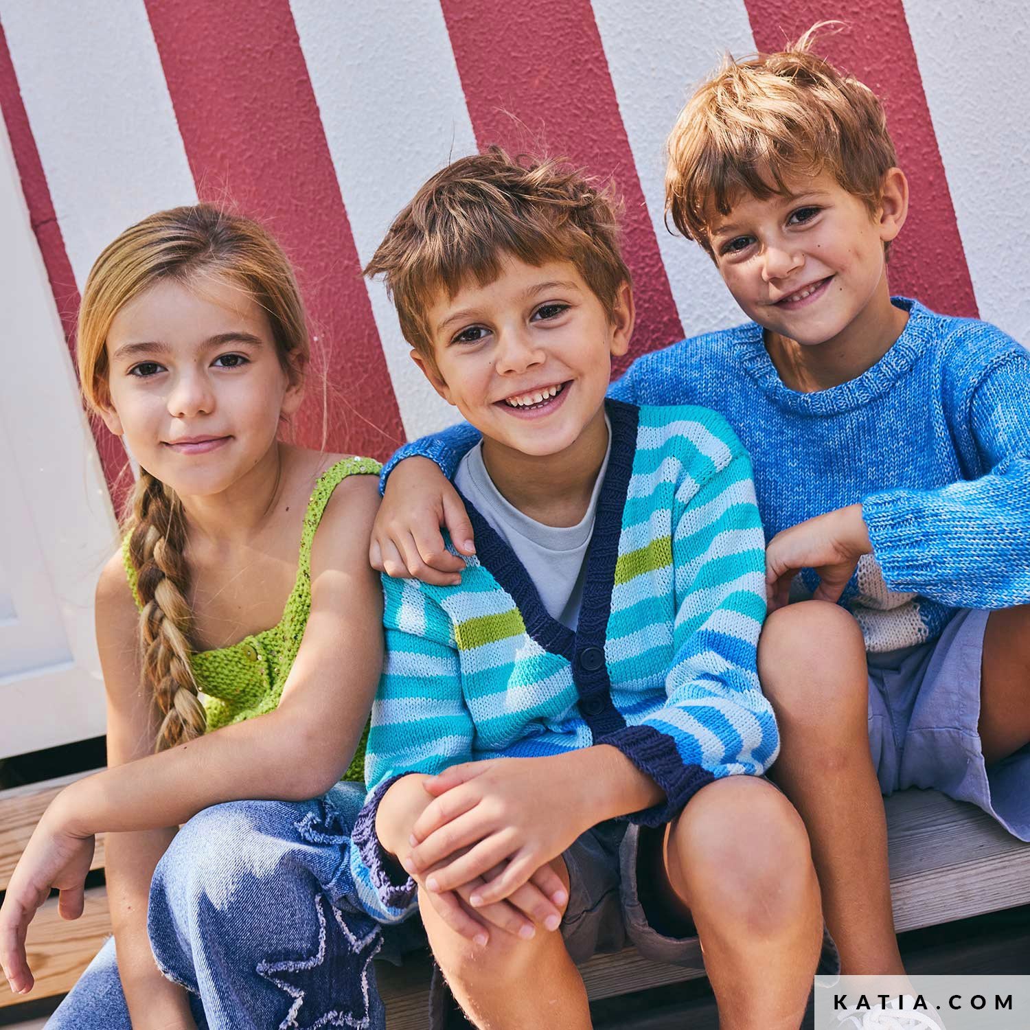 Patroon breien haken kinderen jas lente zomer katia — gemaakt met Katia Cleopatra (2)