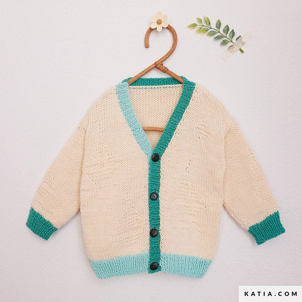Patroon breien haken baby jas lente zomer katia — gemaakt met Katia Cotton 100% (2)