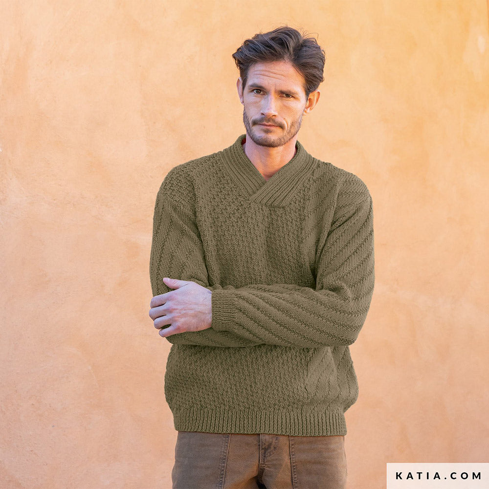 Patroon breien haken heren trui herfst winter katia — gemaakt met Katia Craft Lover