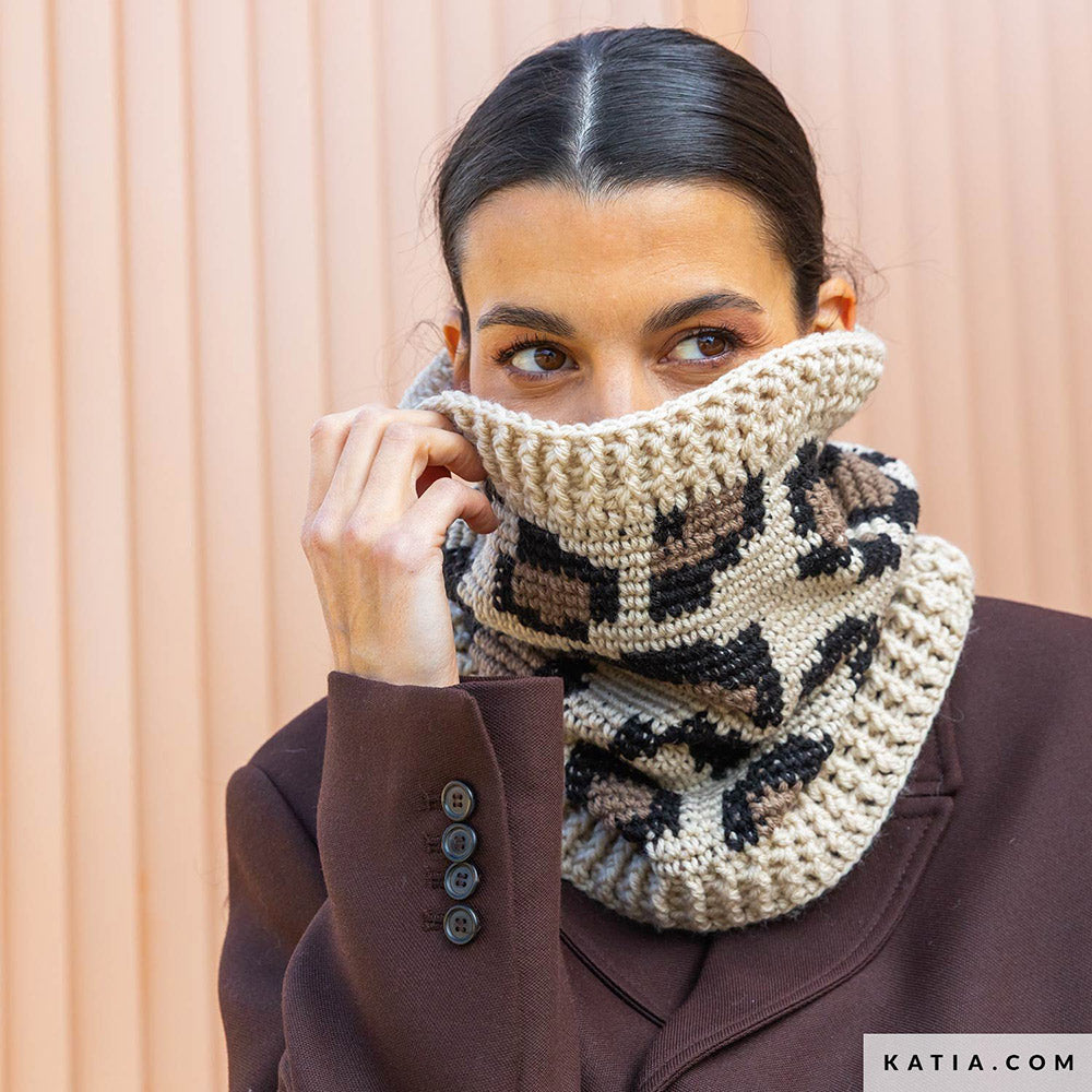 Patroon breien haken dames colsjaal herfst winter katia — gemaakt met Katia Craft Lover (6)