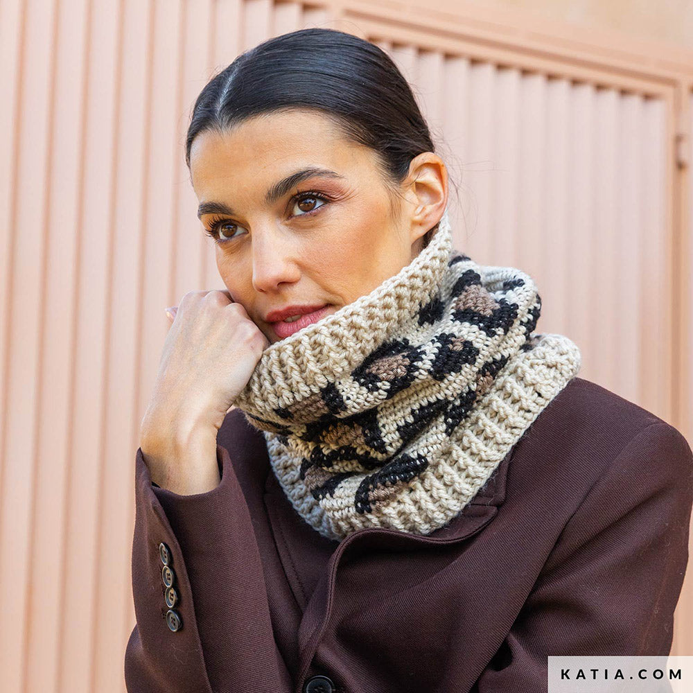 Patroon breien haken dames colsjaal herfst winter katia — gemaakt met Katia Craft Lover (3)