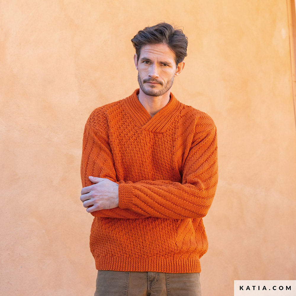Patroon breien haken heren trui herfst winter katia — gemaakt met Katia Craft Lover (5)