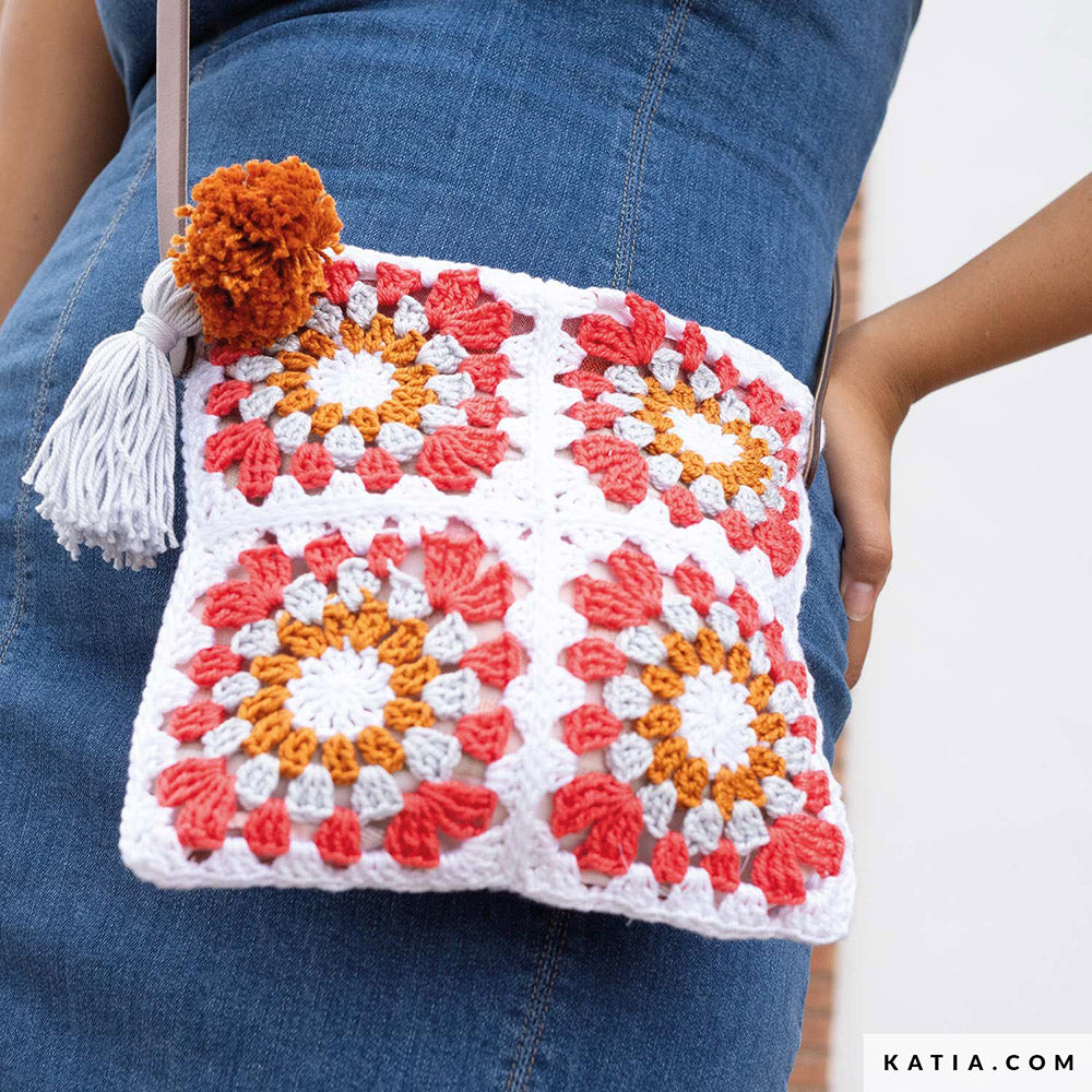 Patroon breien haken dames tas lente zomer katia — gemaakt met Katia Easy Crochet Capri (2)