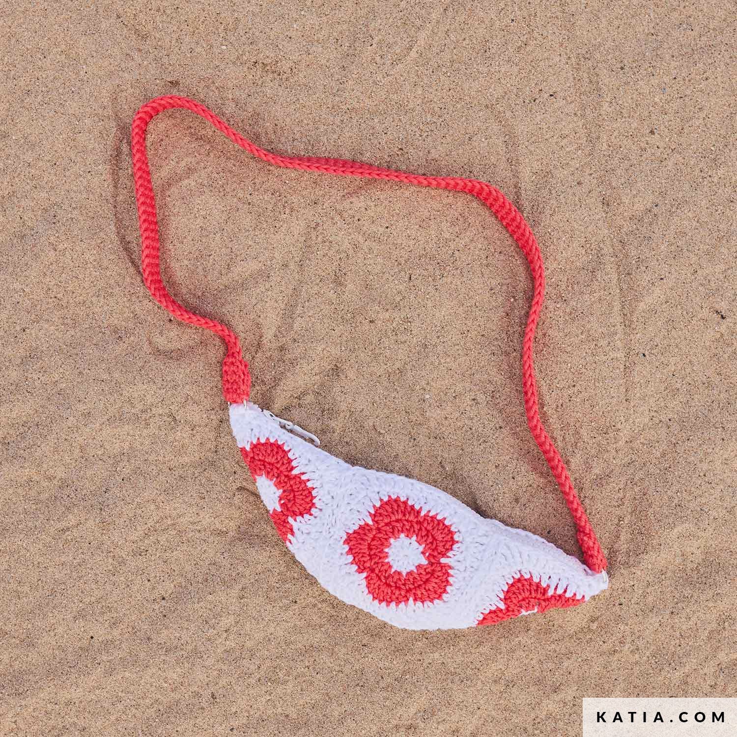 Patroon breien haken kinderen heuptasje lente zomer katia — gemaakt met Katia Easy Crochet Capri (2)