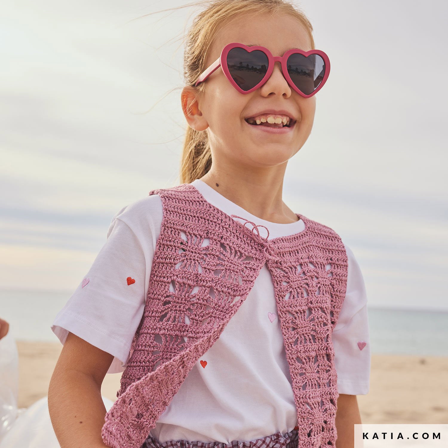 Patroon breien haken kinderen vest lente zomer katia — gemaakt met Katia Estrella