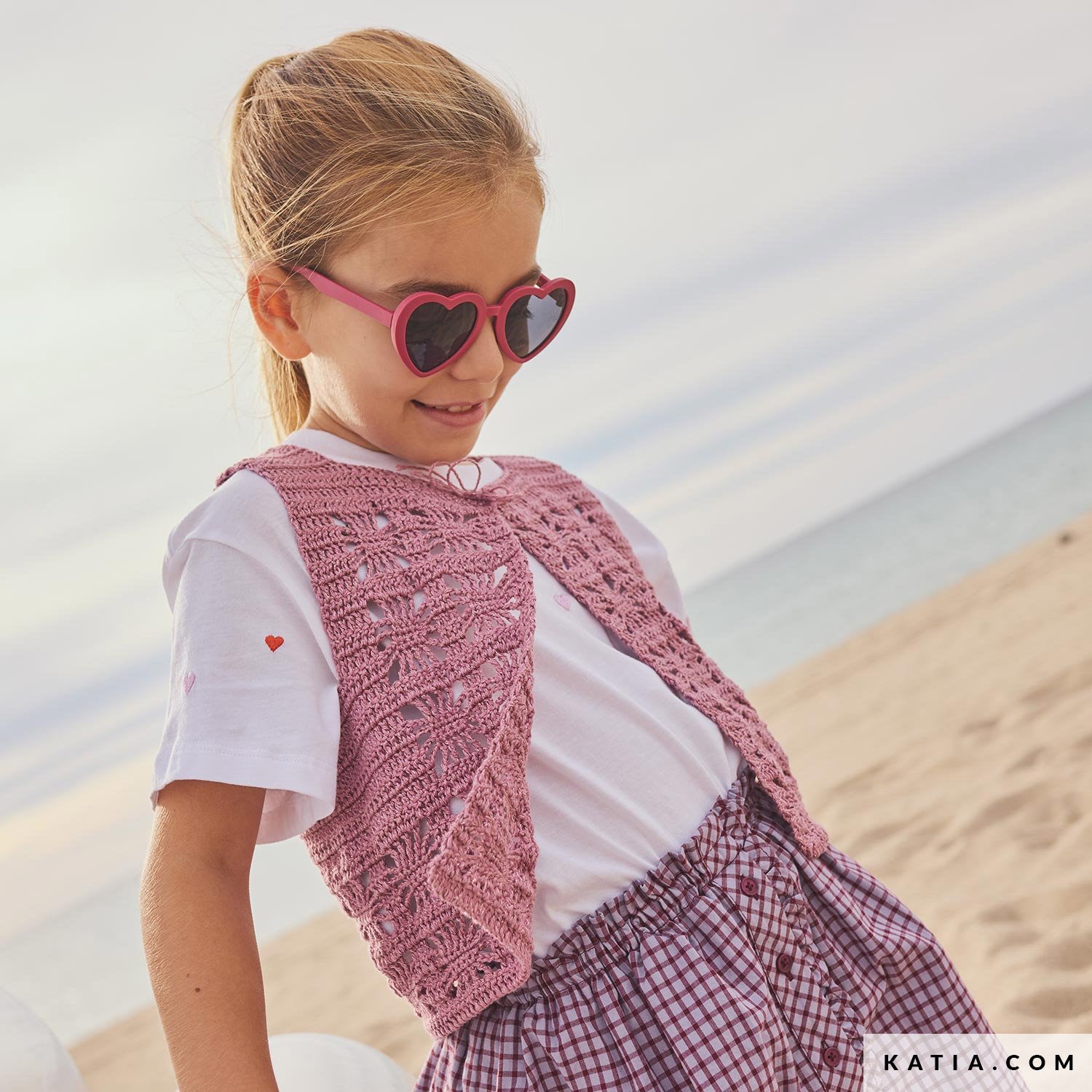 Patroon breien haken kinderen vest lente zomer katia — gemaakt met Katia Estrella (6)