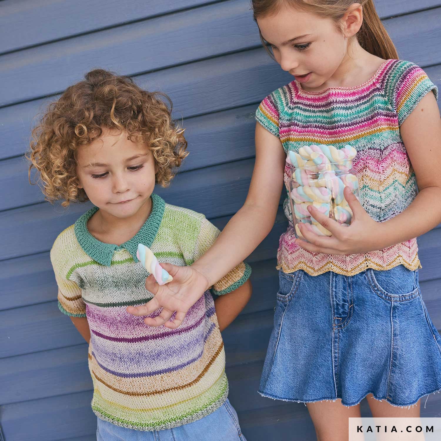 Patroon breien haken kinderen shirt lente zomer katia — gemaakt met Katia Fair Cotton (9)