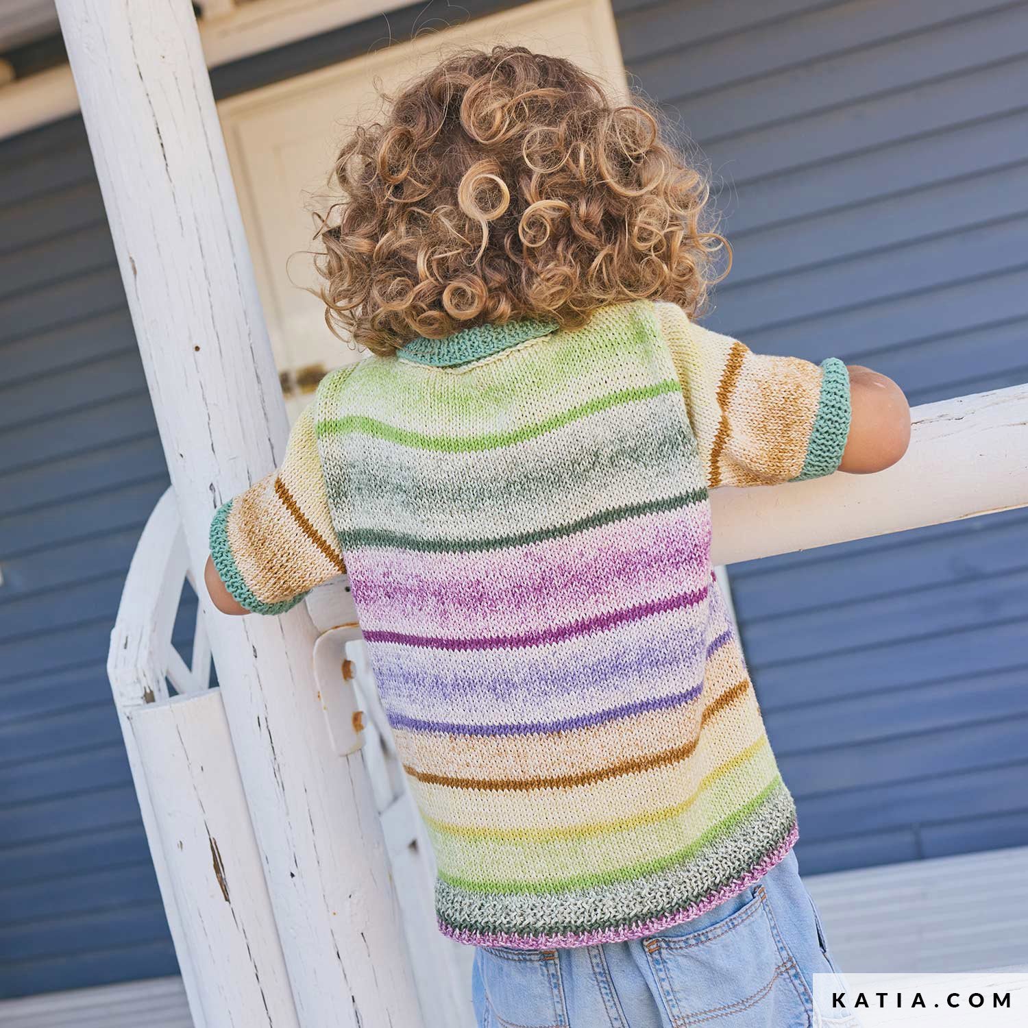 Patroon breien haken kinderen shirt lente zomer katia — gemaakt met Katia Fair Cotton (3)