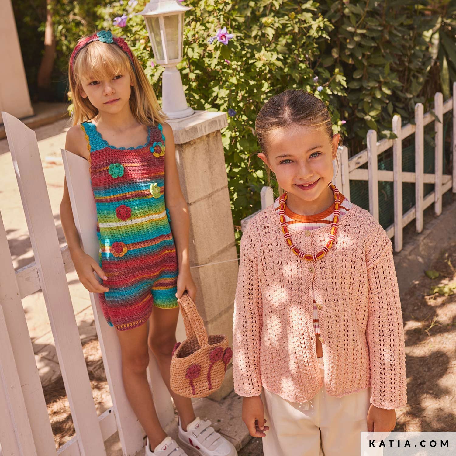 Patroon breien haken kinderen jas lente zomer katia — gemaakt met Katia Fair Cotton (4)