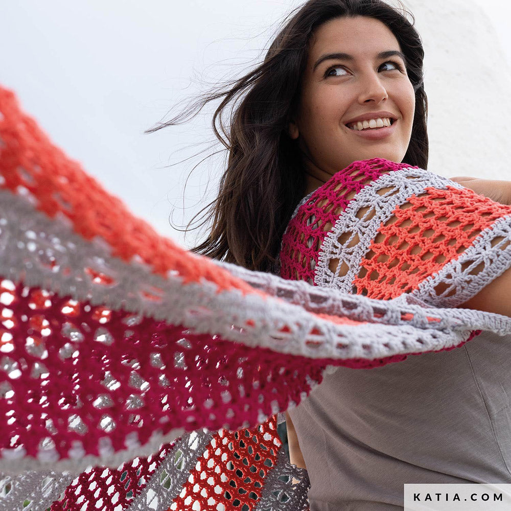 Patroon breien haken dames jas lente zomer katia — gemaakt met Katia Fair Cotton (8)