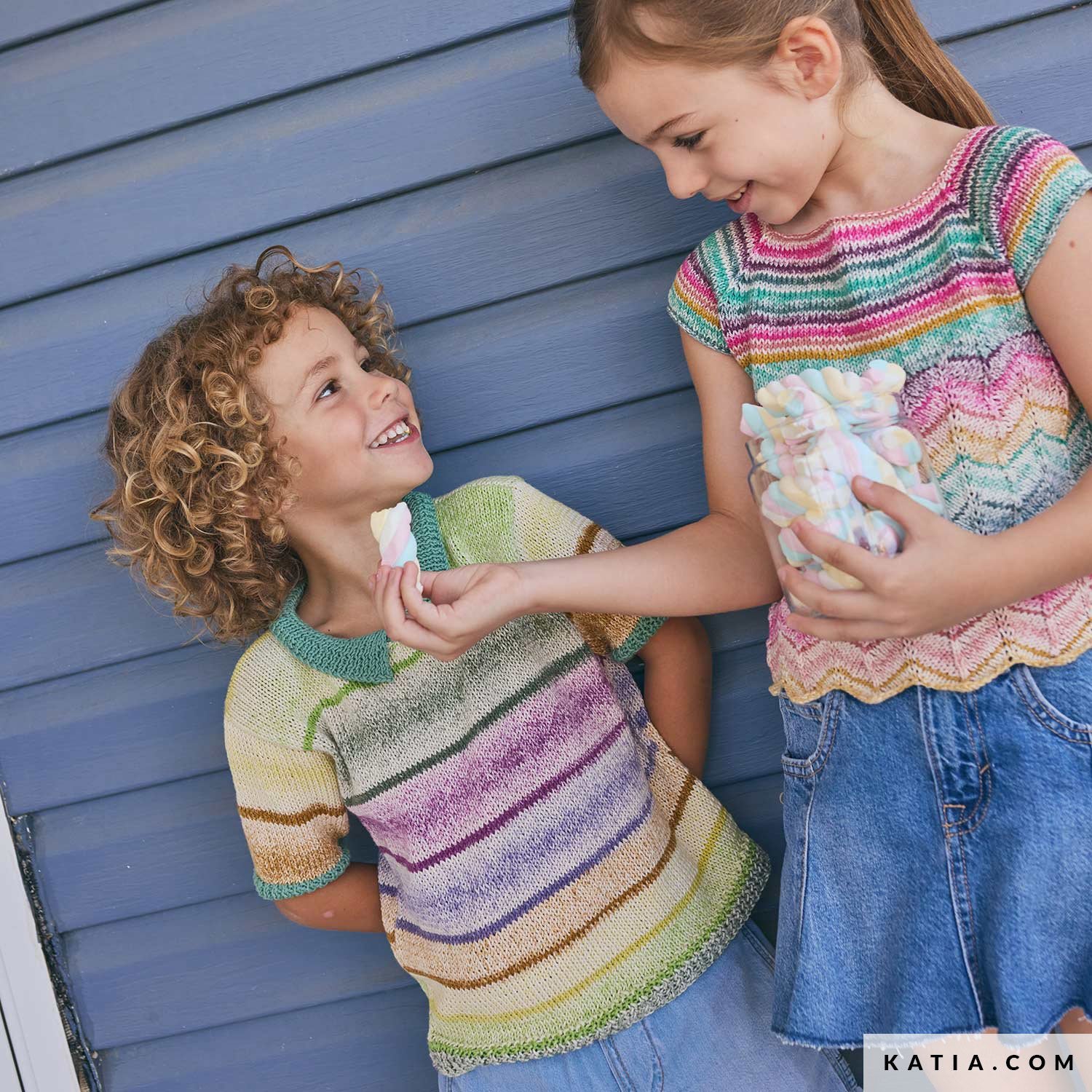Patroon breien haken kinderen shirt lente zomer katia — gemaakt met Katia Fair Cotton (10)
