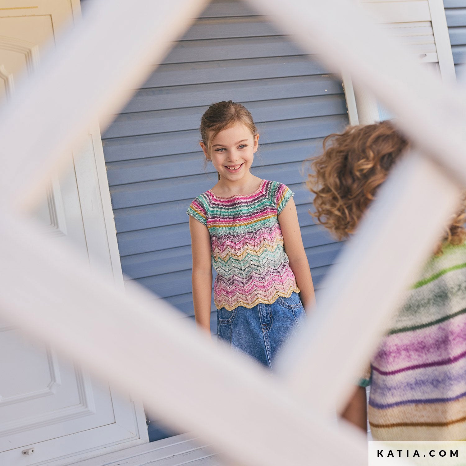 Patroon breien haken kinderen shirt lente zomer katia — gemaakt met Katia Fair Cotton Arlequino (5)
