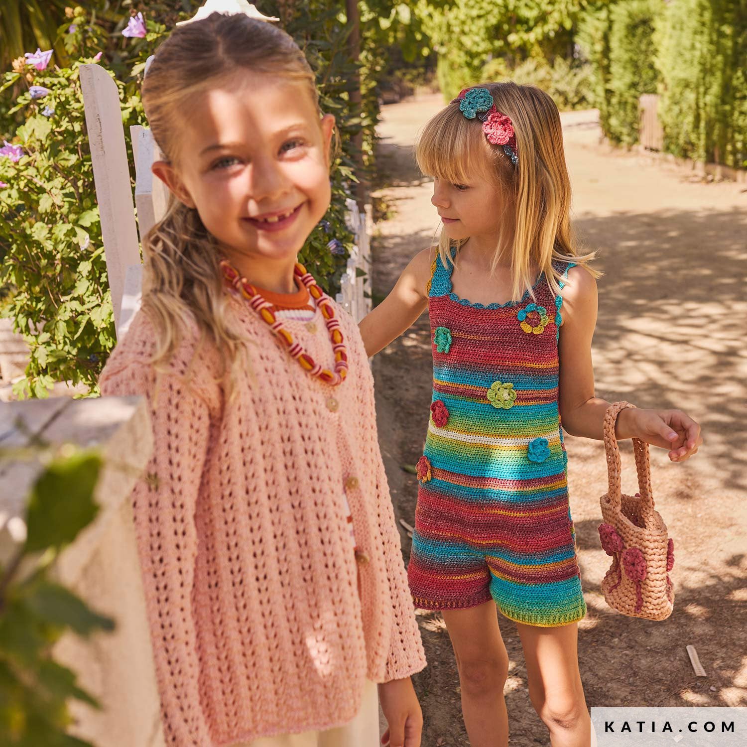 Patroon breien haken kinderen jas lente zomer katia — gemaakt met Katia Fair Cotton Stretch