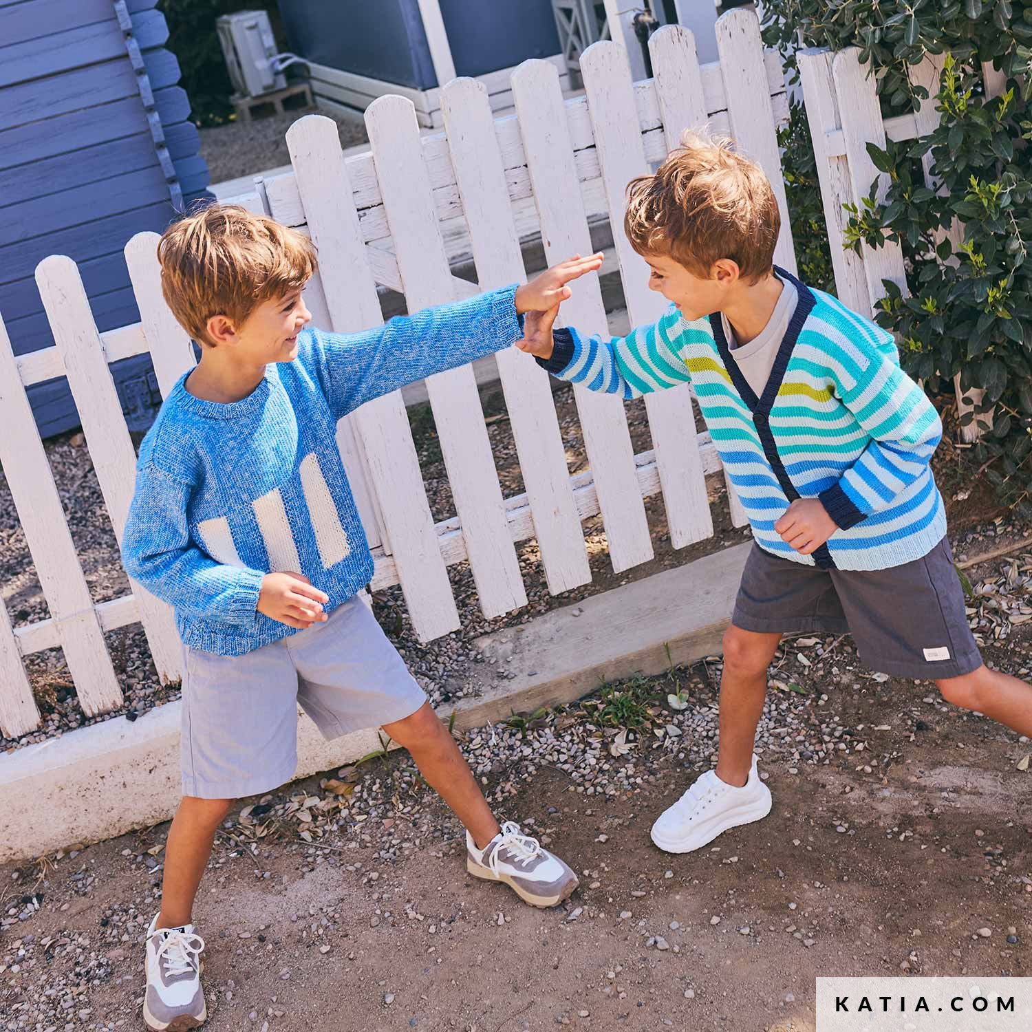 Patroon breien haken kinderen trui lente zomer katia — gemaakt met Katia Kinderen Magazine No. (58)