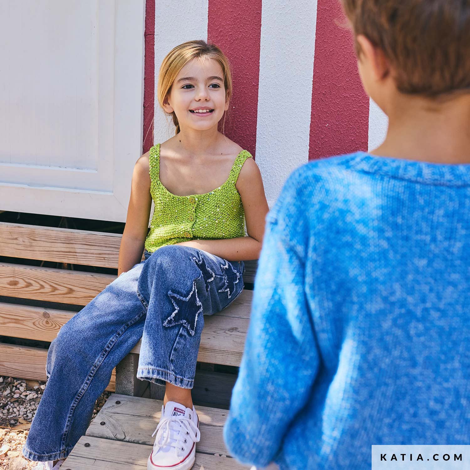 Patroon breien haken kinderen topje lente zomer katia — gemaakt met Katia Kinderen Magazine No. (4)