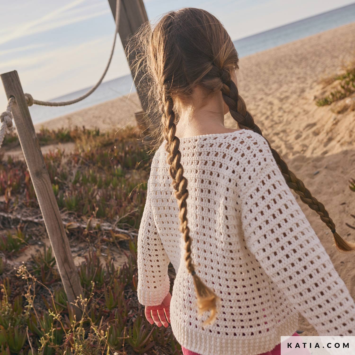 Patroon breien haken kinderen trui lente zomer katia — gemaakt met Katia Kinderen Magazine No. (28)