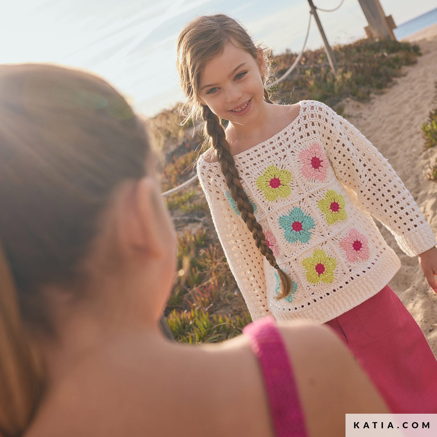Patroon breien haken kinderen trui lente zomer katia — gemaakt met Katia Kinderen Magazine No. (34)